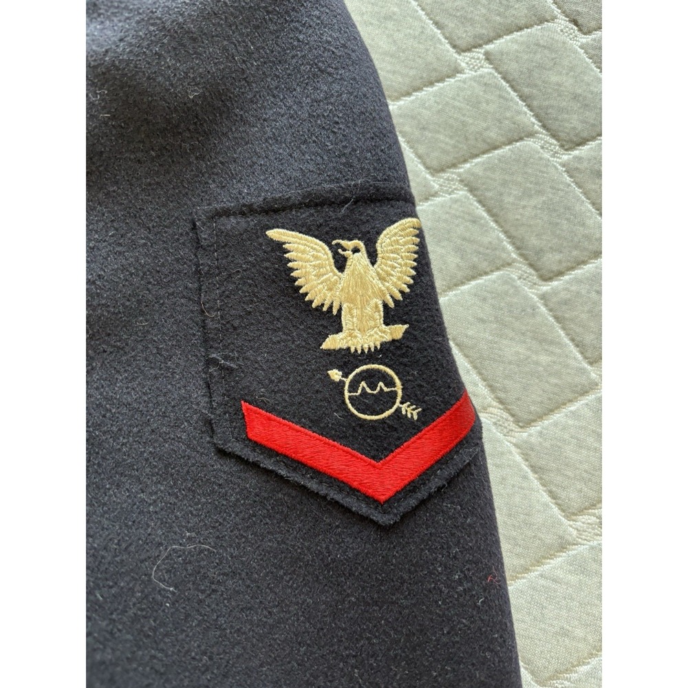 US Navy Military Wool Pea Coat Mens 30 Blue Naval Pembroke Button Issued - Picture 5 of 12